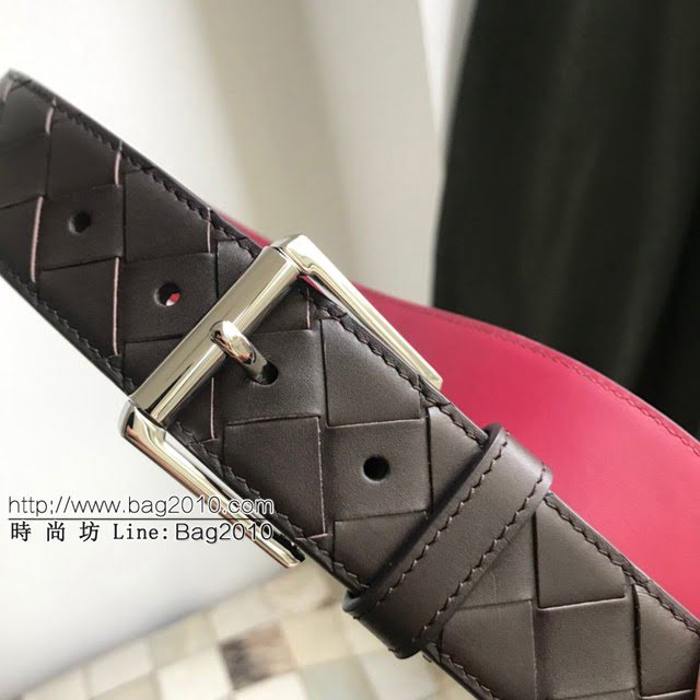 BV高端男士皮帶 寶緹嘉intreccio編織雙面啞光小牛皮腰帶  jjp1537